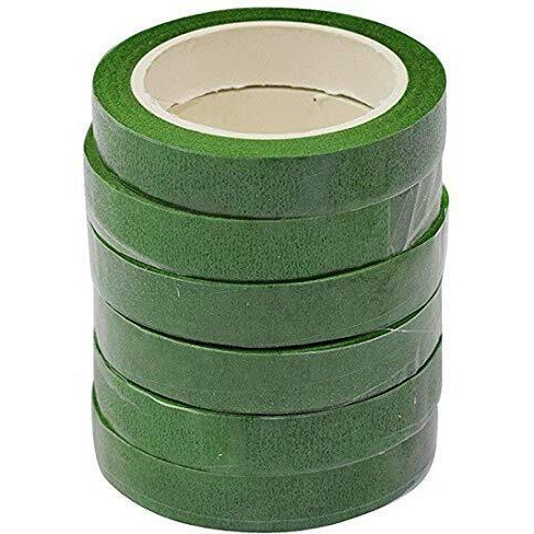 Prokart Premium Flower Making Green Floral Tape 12Mm (Green, Pack Of 6 Rolls)