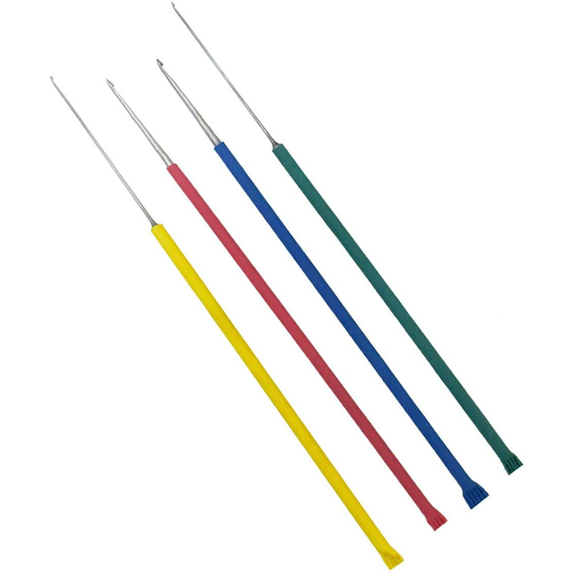 Embroiderymaterial Aari Embroidery Needles With Colorful Sleeves For Beading And Embroidery Purpose (Pack Of 4)