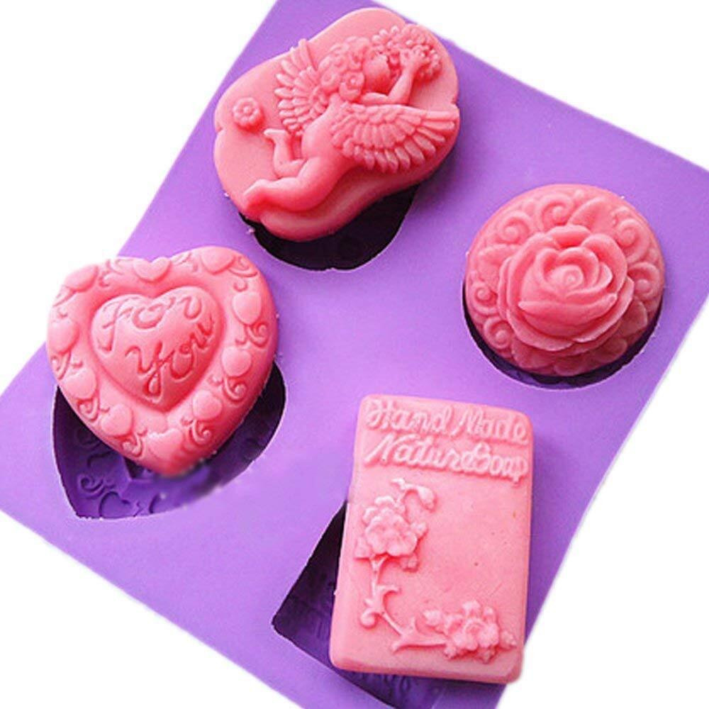 Styleys Silicone Soap Moulds For Soap Making, Loaf, Muffins, Cheesecakes (Angel Rose Shape)