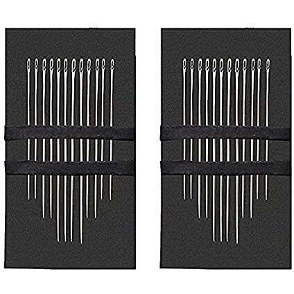 Sahaya Self Threading Needles 24 Pcs (3 Different Sizes Needles Set)