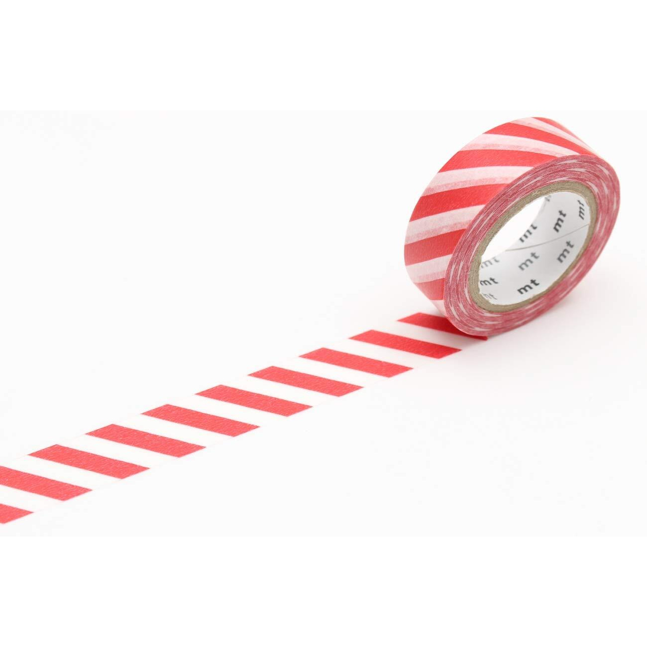 Mt Washi Masking Tape Stripe, 15 Mm X 10 Mtrs Shade - Red, (Pack Of 1)