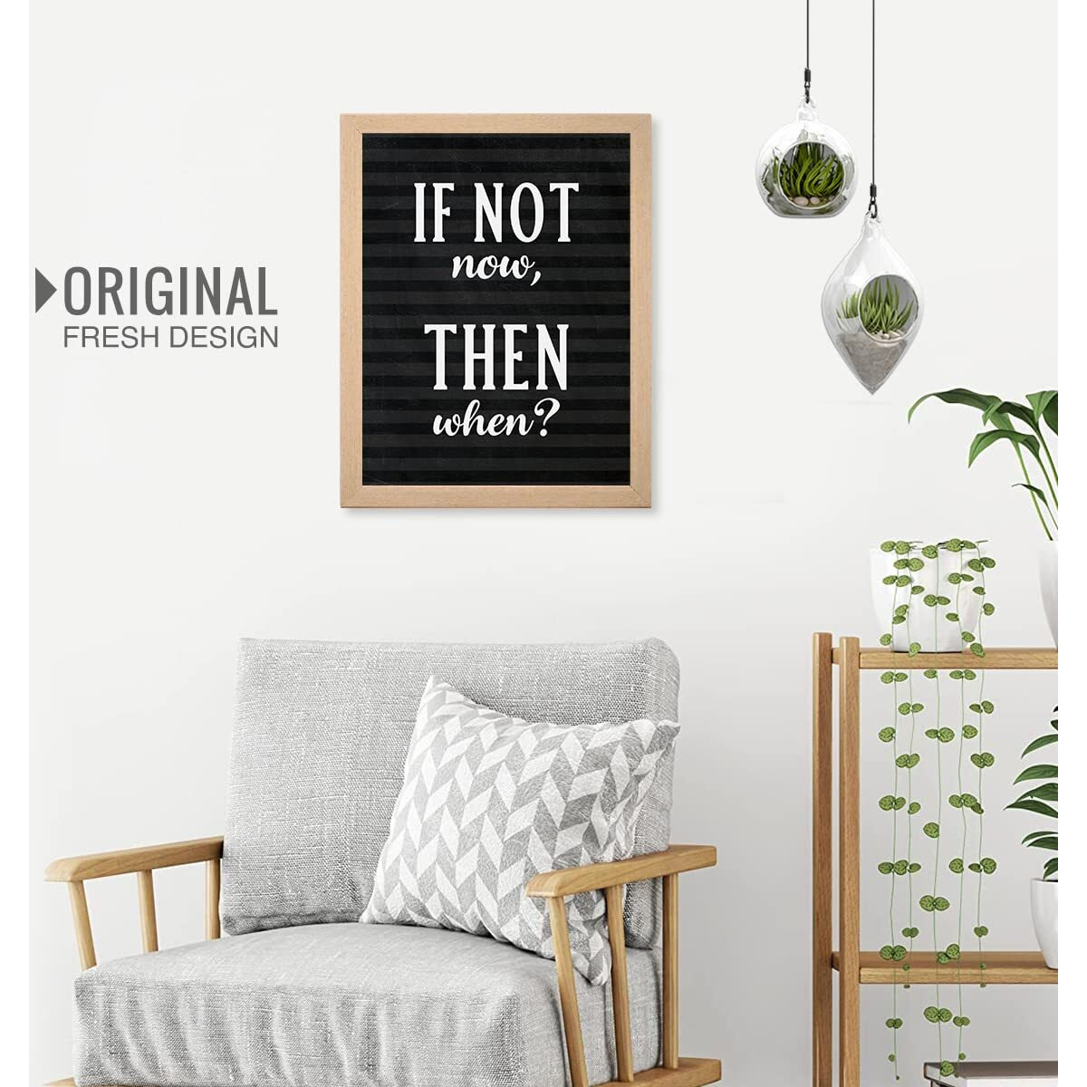 Chaka Chaundh - If Not Now Then When Poster Frame  Inspirational Framed Poster - Motivational Quotes Wall Frames For Office, Home, Student  (11 X 14 Inches)