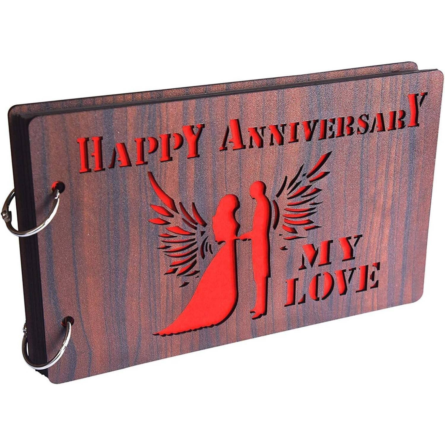 Fashion Bizz Happy Anniversary My Love Scrapbook Photo Album (Photo Size Supported 14 X 20 Cm)