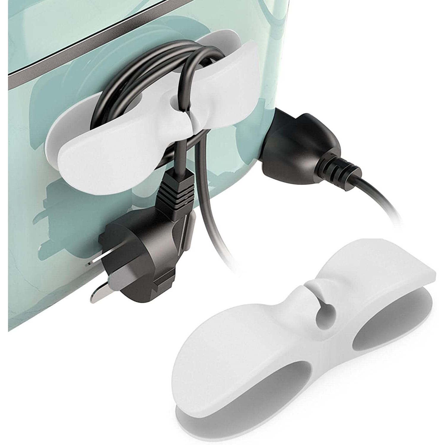 Ezalla 2Pack Newest Designed For Cord Organizer, Cord Wrap, Cords Holder, Cable Organizer Stick Firmly On Kitchen Appliances Mixer, Coffee Maker, Pressure Cooker, Air Fryer And Other (Multi-Color)