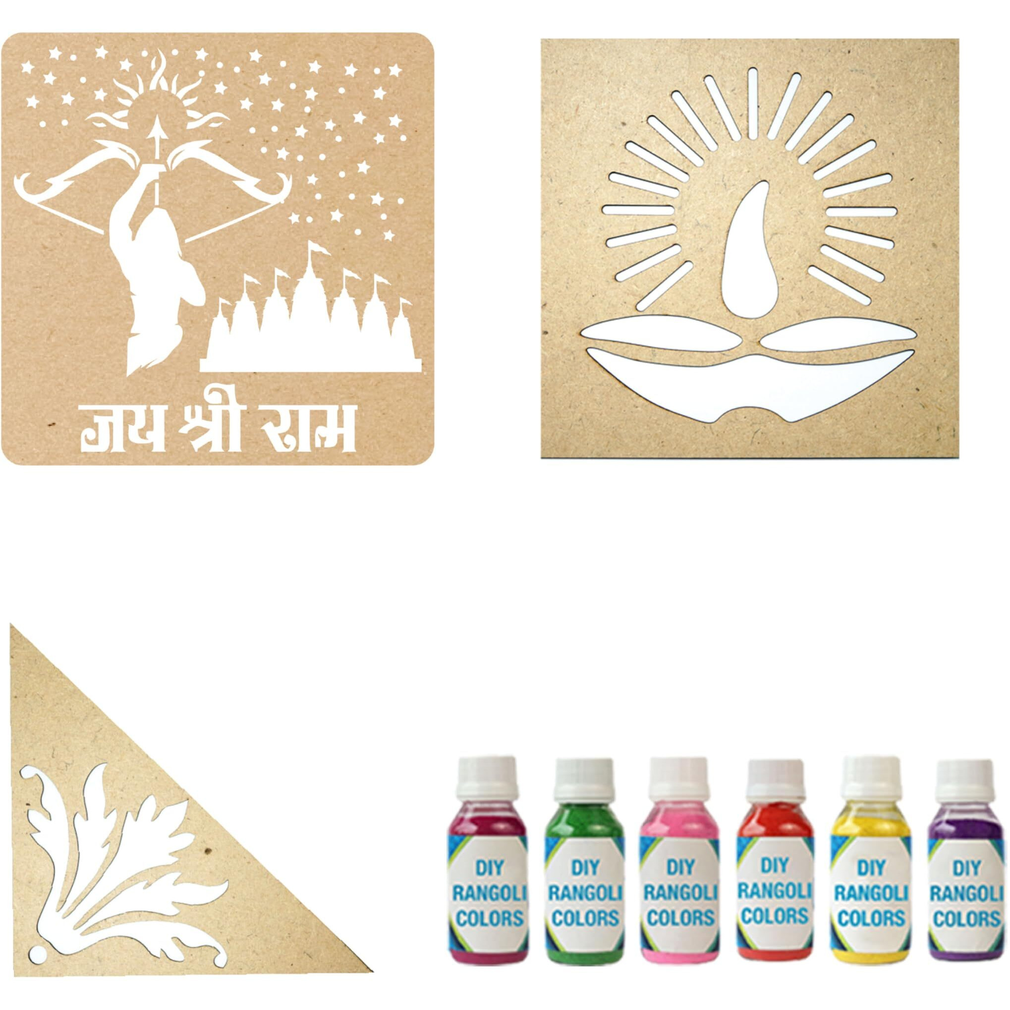 Solobolo Lord Rama Decorative Stencils For Welcoming Lord Rama To Ayodhya | Festive Rangoli Stencils | Model No 61Ws0566