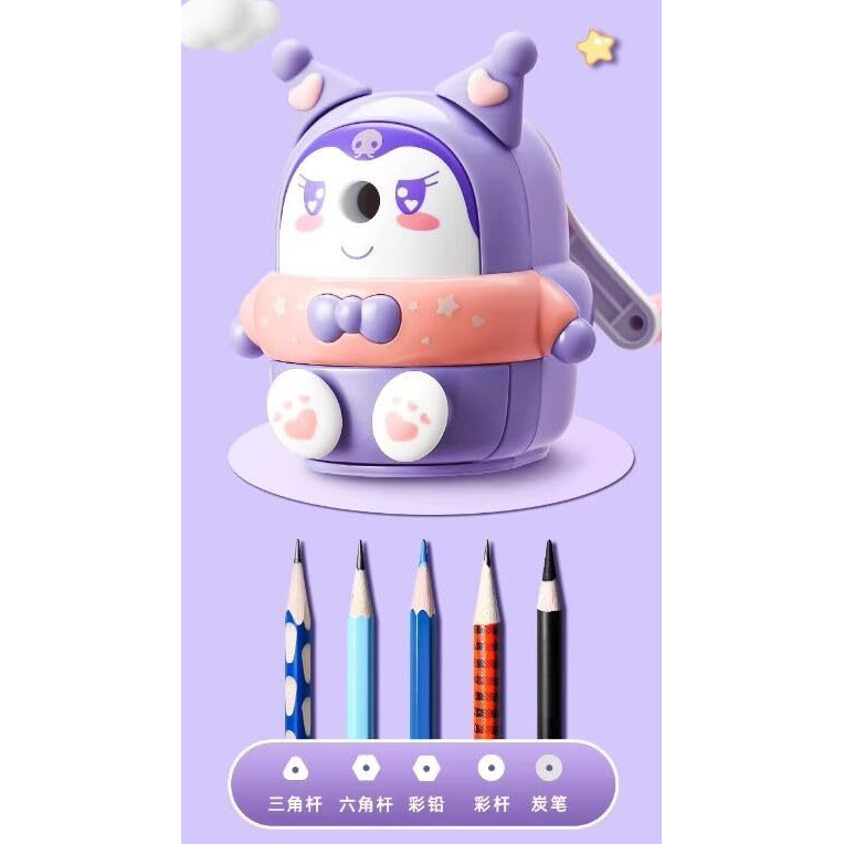 Fictious Cute Cartoon Shaped Manual Color Pencils/Pencil Sharpener For Toddler, Table Sharpener Machine School Stationery Gift For Kids (Pack Of 1, Multi Color)
