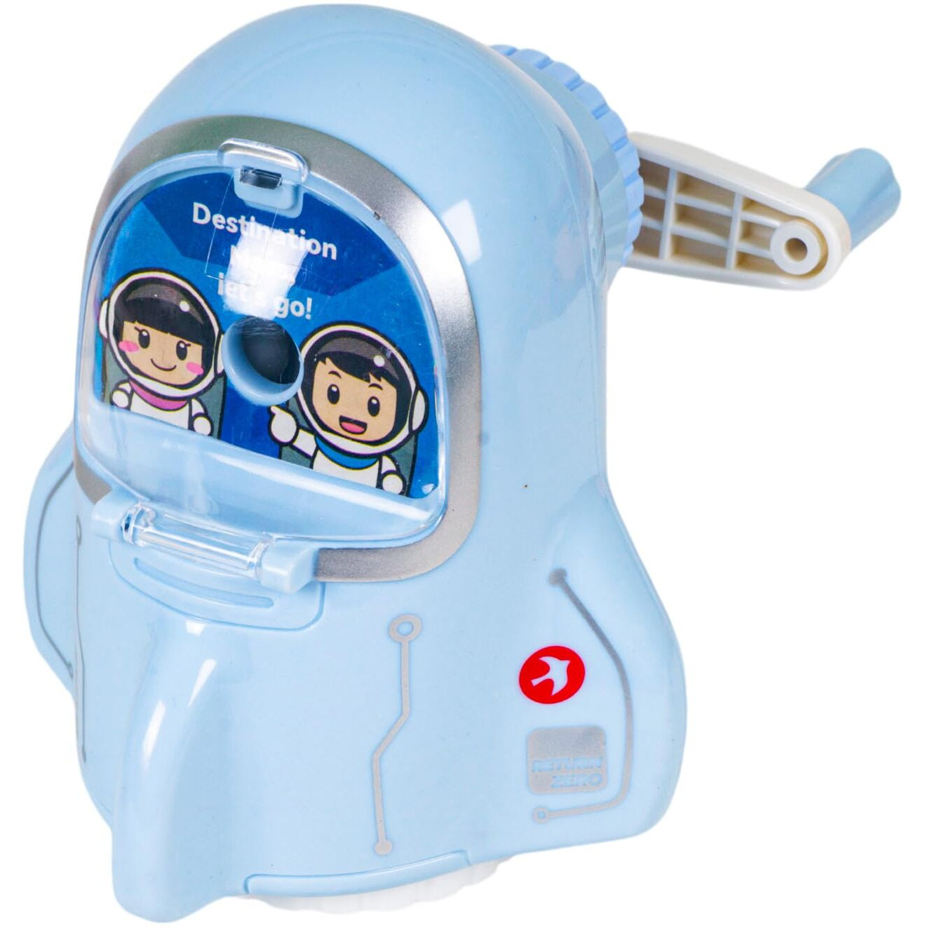 Wishkey Cute Astronaut Design Pencil Sharpener For Kids, Cool Shape Pencil Cutter, Table Top Manual Pencil Sharpener, School Stationery Gift Set For Boys And Girls, Pack Of 1 (Assorted)