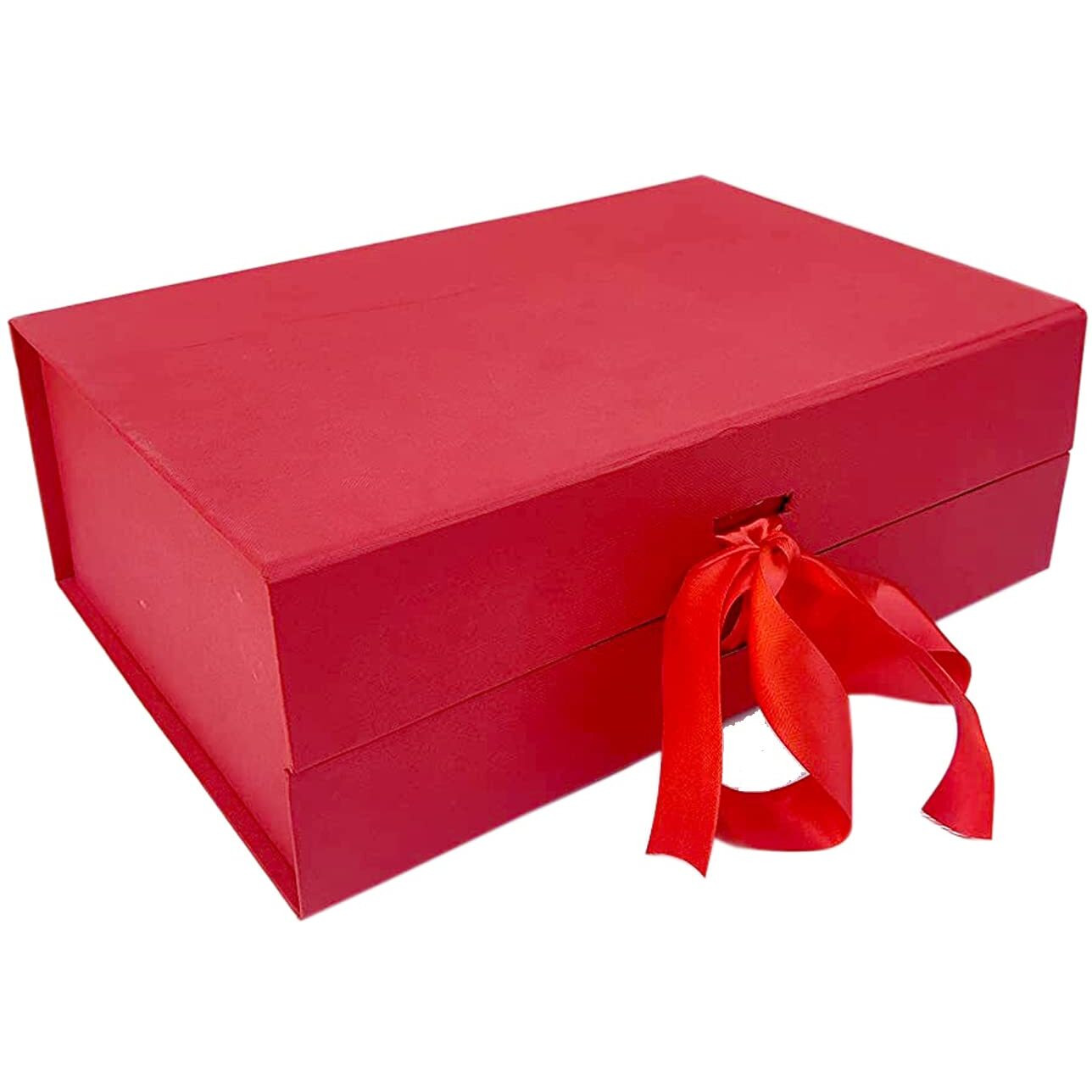 Acl Creations Cardboard Gift Box For Wedding Packaging, Birthday Hamper, Diwali Hampers, Corporate Gifting (Hamper Box With Magnet & Ribin | Red Color)