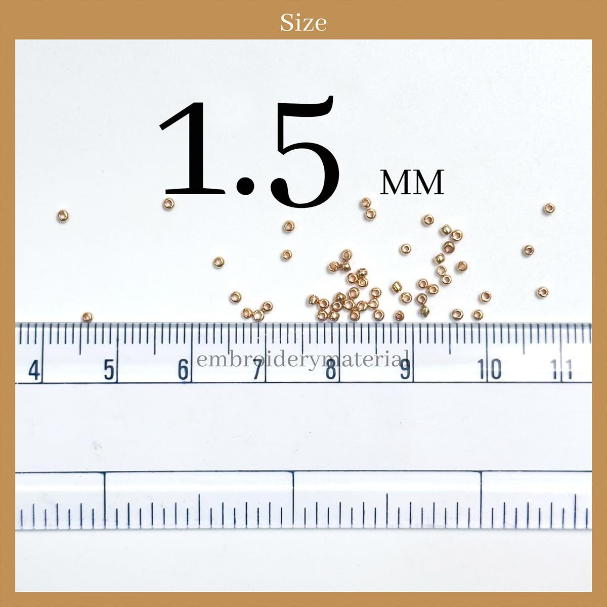 Embroiderymaterial (15/0) 1.5Mm Glass Beads For Jewellery Making, Bracelet Making, Diy, Craft, Embroidery Work, Toran Making, Pusalu Making Etc (Gold, 100 Gram)