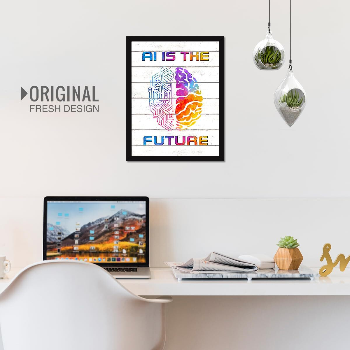 Chaka Chaundh - Artificial Intelligence Quotes Frame - Ai Quotes Wall Art - Robotics Quotes Wall Decor - Machine Learning Wall Poster - (14 X 11 Inches)