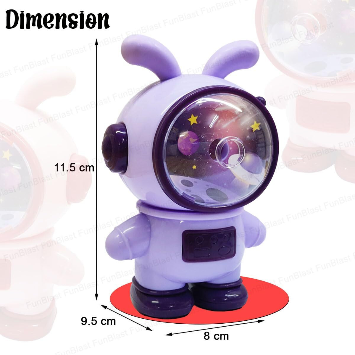 Funblast Sharpener For Kids  Space Rabbit Shaped Pencil Sharpener, Table Sharpener Machine, Manual Sharpener For School, Office, Stationery Gift For Kids (Random Color)