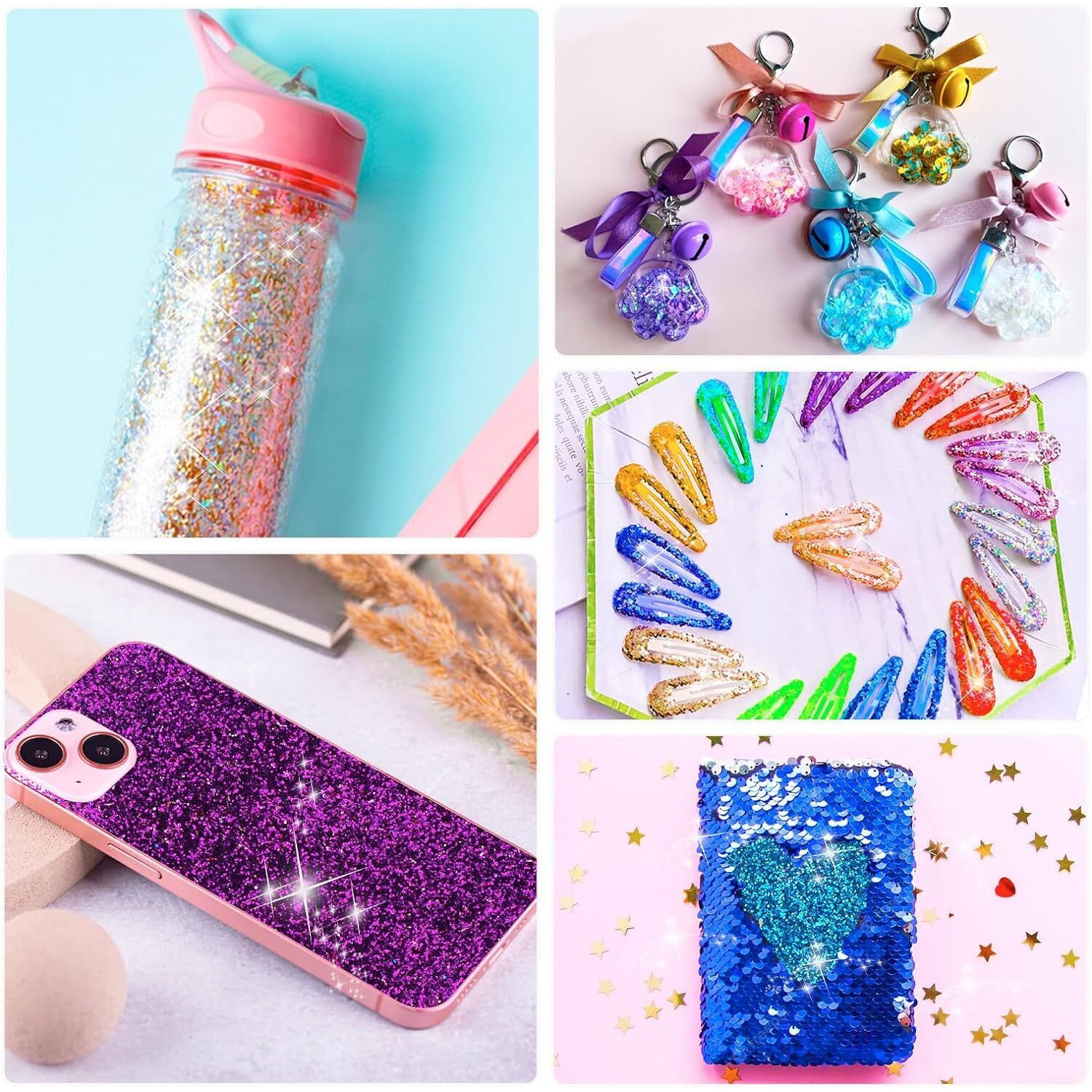 Mahir 12 Colors Glitters, Colorful Glitter Set For Nail, Iridescent Nail Art Fine Glitter, 12 Jars 5G Each Glitter Set, Body & Face Glitter For Festival, Makeup.