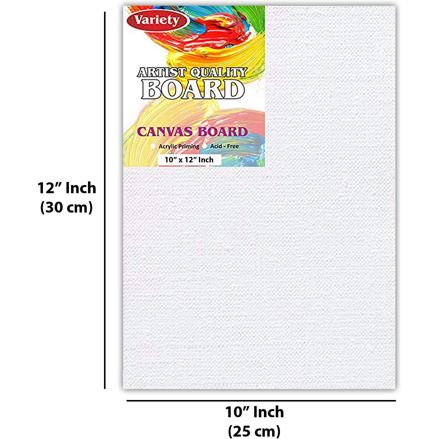 Variety Canvas 10 X 12 Canvas Board Cotton Medium Grain Board Canvas (Set Of 3) (White)