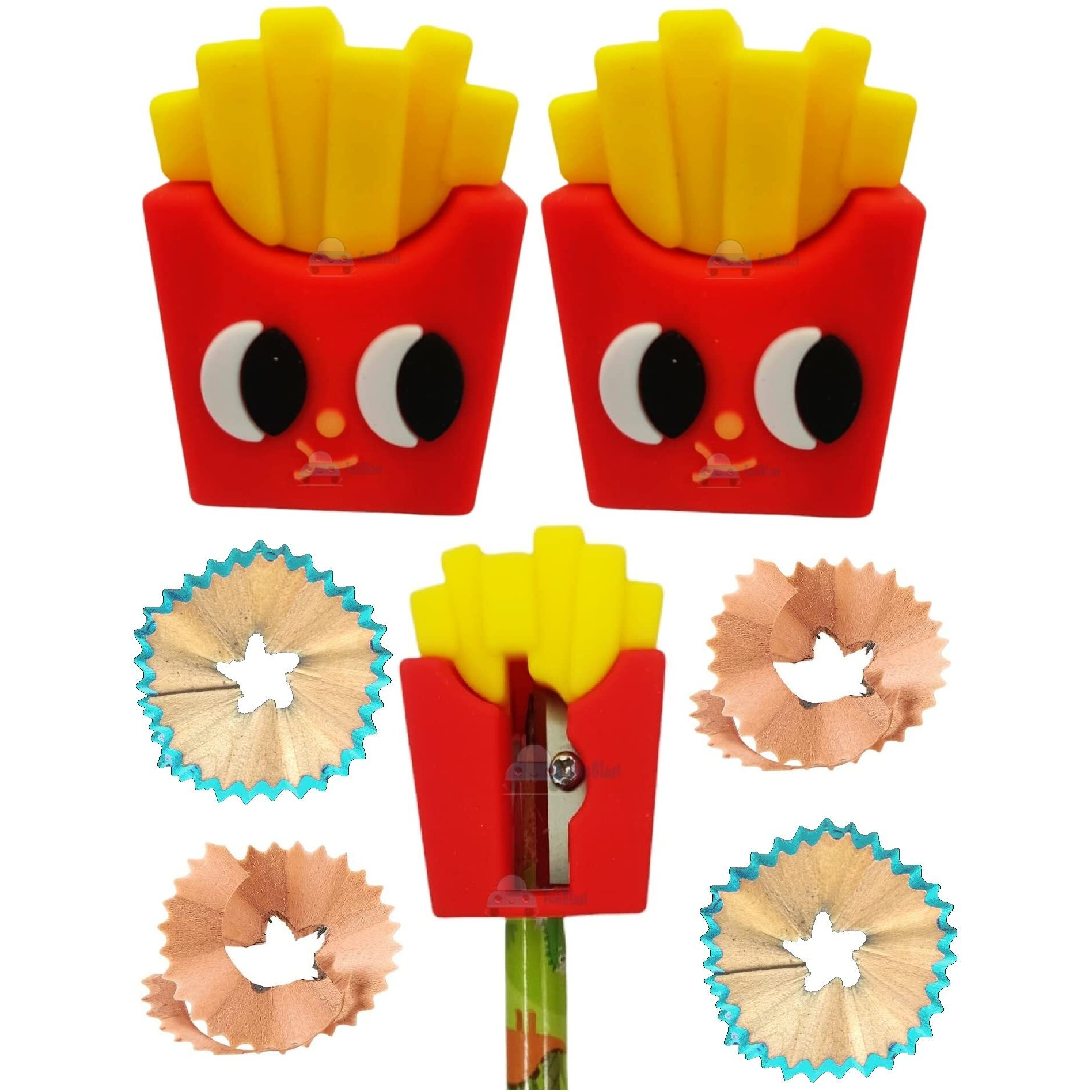 Funblast Kids' Stylish Stationary Set - Pencil Sharpener Machine, Fries Sharpener (3 Pcs)
