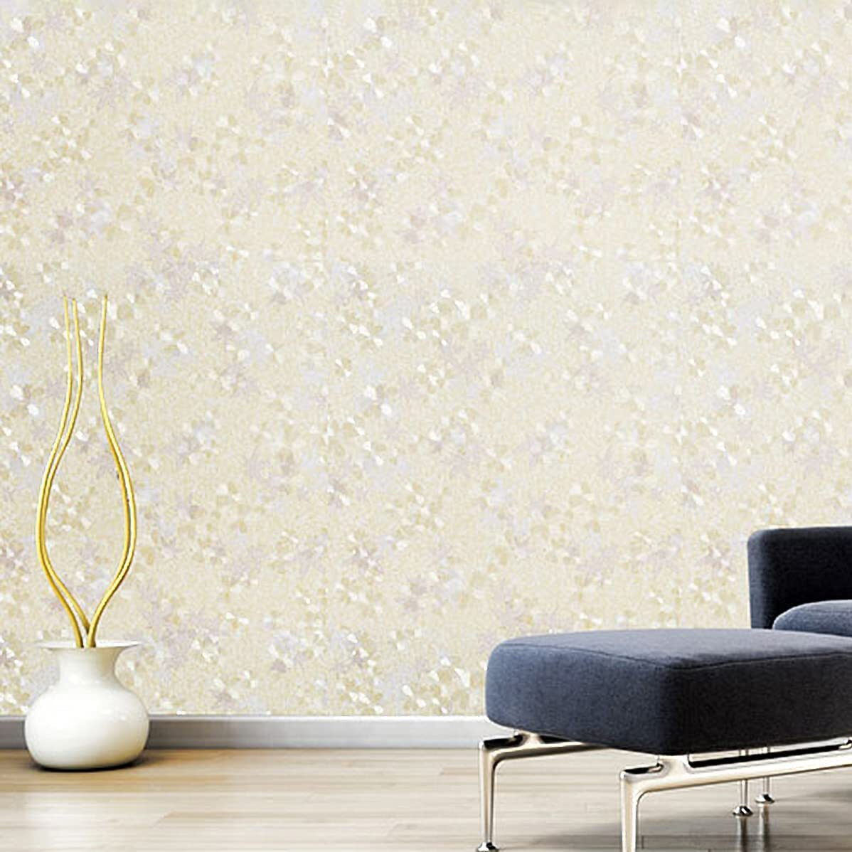 Wolpin Wall Stickers Wallpaper Self Adhesive Maple Leaves (45 X 600 Cm) Extra Large Diy Peel And Stick, Beige