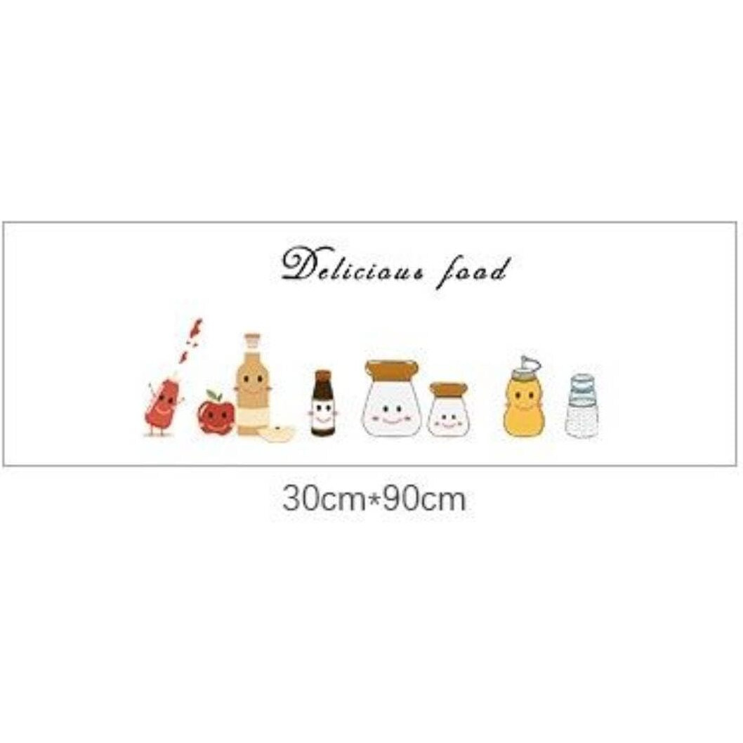 Jaamso Royals Multicolor Kitchen Tool Design Vinyl Peel And Stick Self Adhesive Oil Proof Home Decor Wall Sticker (30 Cm X 90 Cm)