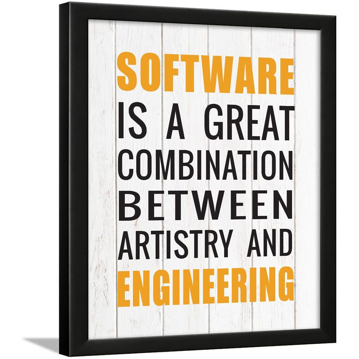 Chaka Chaundh - Coding Quotes Frames - Engineering Quotes Wall Frames - Quotes Wall Frames Coding - Programming Quotes Posters - (13.6 X 10.6 Inches) (Software Is A Great - White)