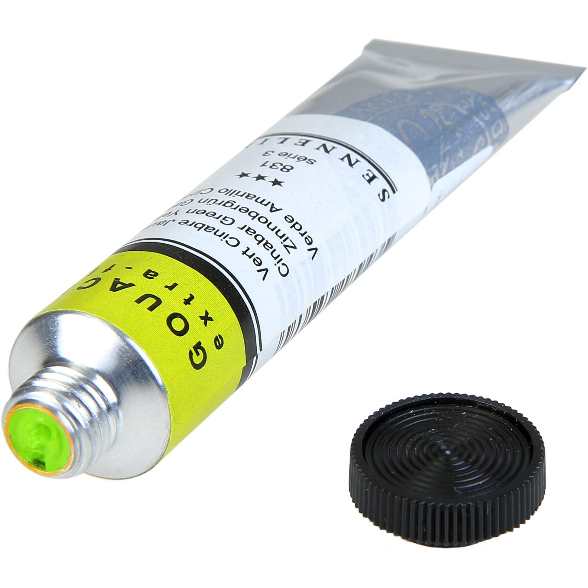 Sennelier Extra Fine Gouache Tube 21Ml (S3 Cinnabar Green Yellow) | Ideal For Watercolor And Mixed Media Paper Pads Also With Primed Canvas,Illustration Boards