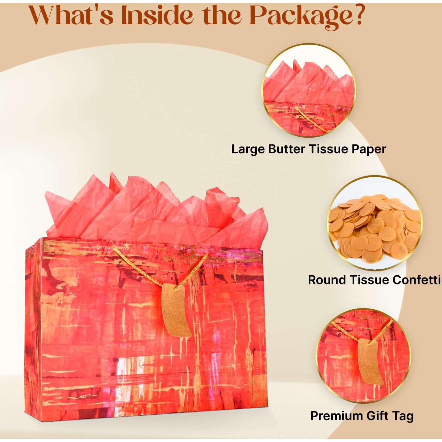 Kidsywinsy Pack Of 5 Checks Gift Bag (Large,16 * 5 * 11 Inches) With Tissue & Thank You Card-Paper Gift Bags | Return Gift Bags For Pooja, Baby Shower, Festive Gifting, Birthday, Wedding