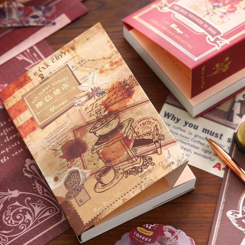 Coffee-Themed 346Pcs Vintage Scrapbook Stickers Pack Enhance Your Art Journaling, Bullet Journals, Planners, And Diy Crafts With Aesthetic Collage Album Accents