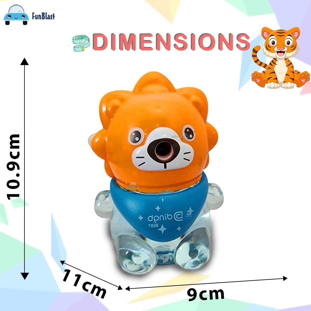 Funblast Sharpener For Kids  Lion Pencil Sharpener, Table Sharpener Machine (Blue)