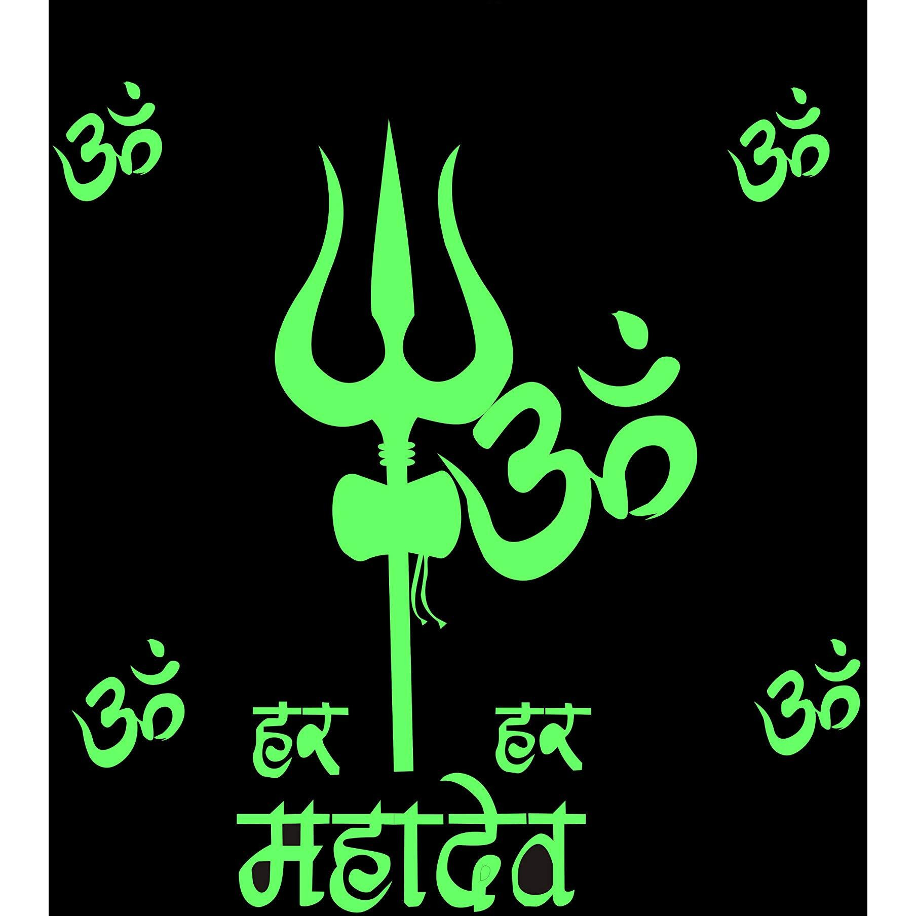 Dreamkraft Religious Radium Her Her Mahadev Glow In The Dark Wall Stickers For Temple Decoration