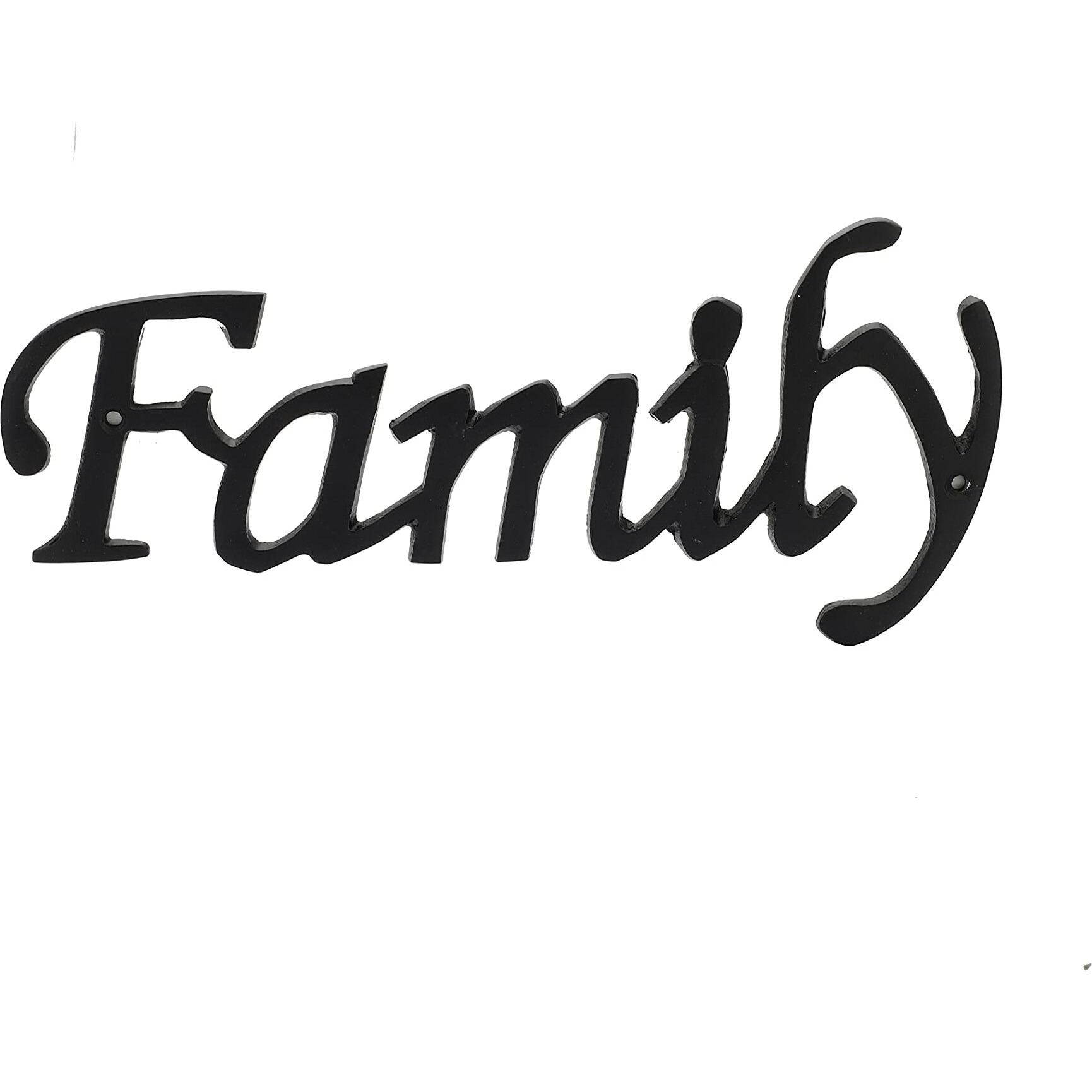Purestory Wall Hanging Family | Wall Decor Signs | Home Decor Items For Living Room | House Decorative Items | Interior Decoration Items | Decorative Items For Home (Black)