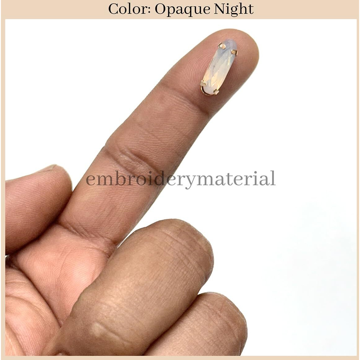 Embroiderymaterial Sew On Crystal Resin Stones/Rhinestone For Craft, Embroidery, Jewellery Making, Dresses, Embellishments, Bracelet Making (5 * 15Mm, Tubelight Shape, Opaque Night, 25 Pieces)