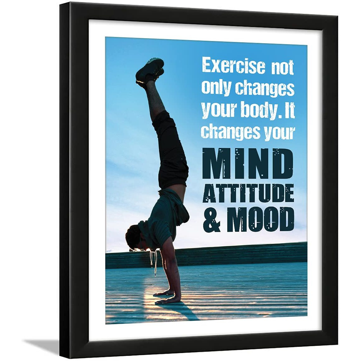 Chaka Chaundh - Exercise Quotes Frames - Workout Quotes Frames - Exercise Posters - Gym Quotes Wall Frames - (13.6 X 10.6 Inches)