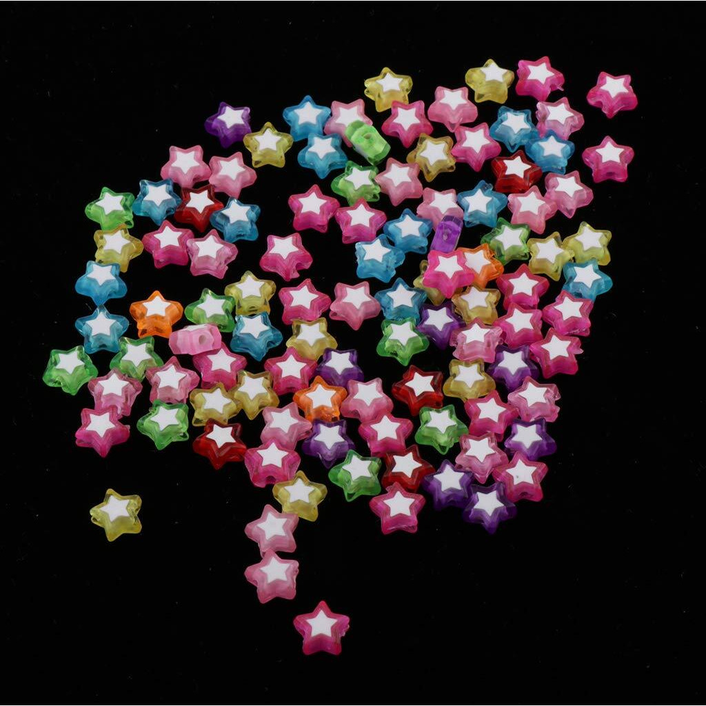 Kawn 100 Pieces Loose Space Beads Decorative Beads For Diy Crafts 9Mm Star