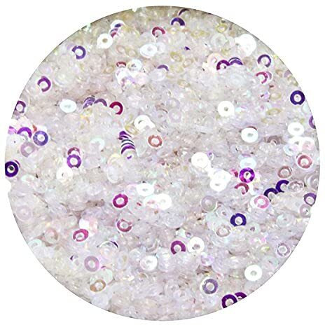 Embroiderymaterial 4 Mm Sequins Sitara For Craft, Embroidery, And Jewellery Making (Water Color, 50 Gram)