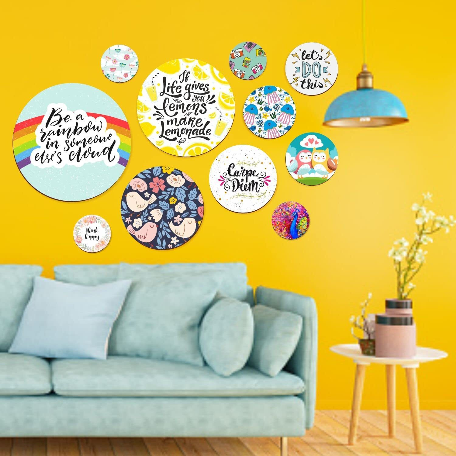Printelligent Wall Art Vintage Wooden Wall Hanging Home Decor Items. (Art) (Style-D)