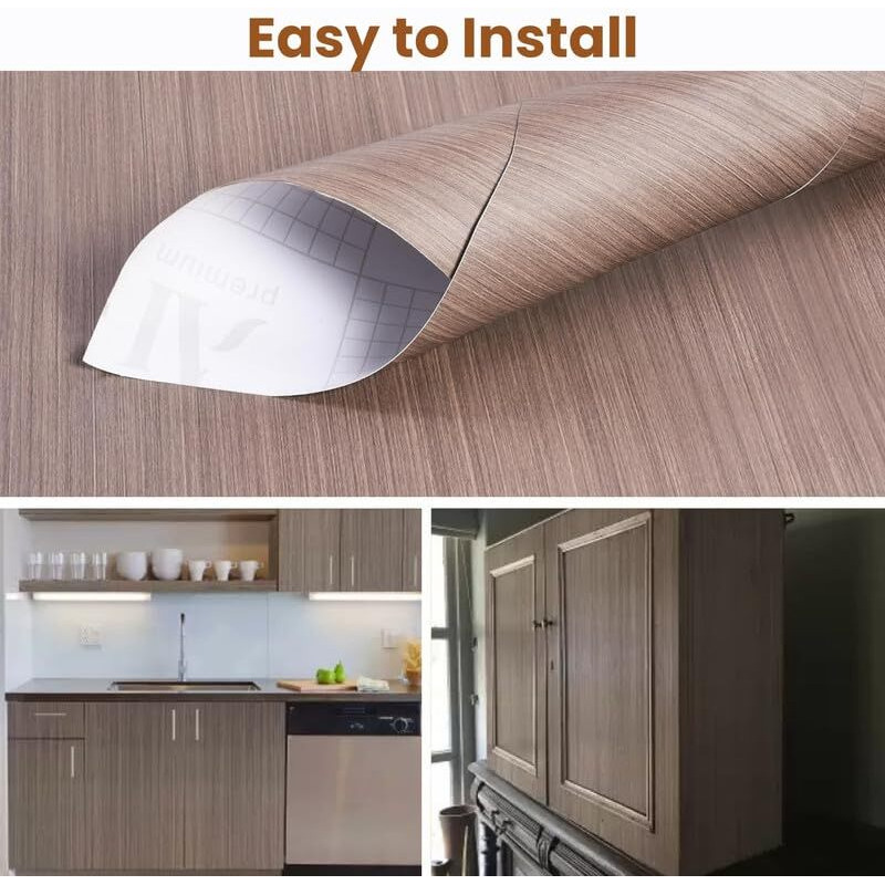 Radiance Revive-Wall Stickers, Wooden Texture Furniture Film,Interior Film,Wallpaper For Cupboards Door,Almirah,Refridgerator,Tabletop,Wall,Diy & Other Renovation (24 * 36Inch)