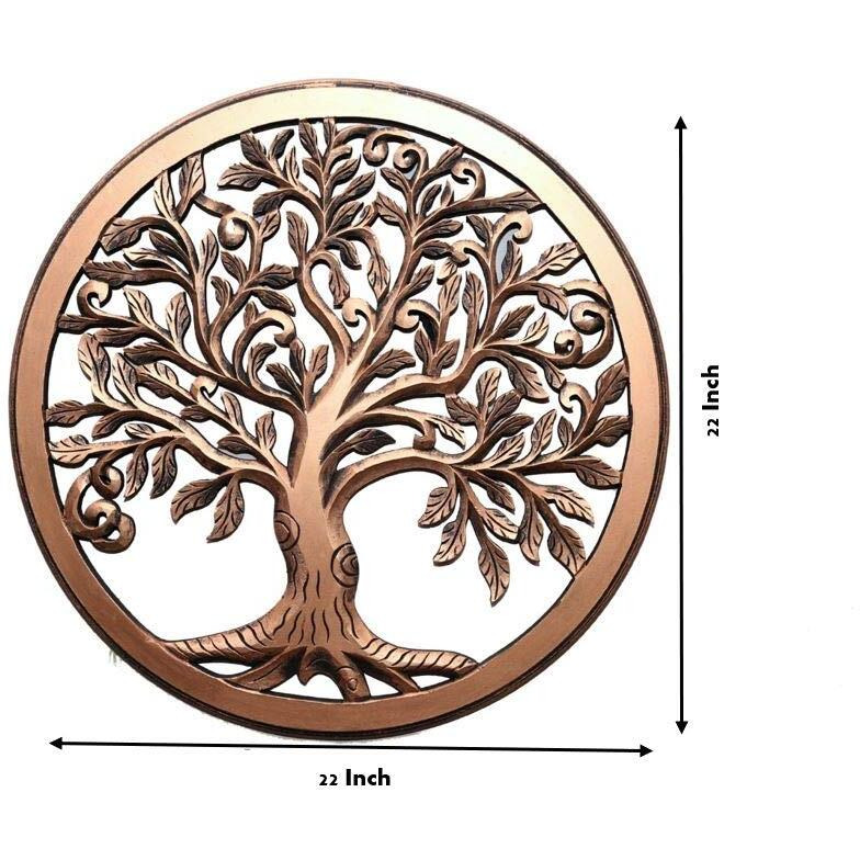 Kesha Spree Wall Decor Hanging, Tree Of Life Design, Wall Mounted & Hanging For Home Decor, Living Room Decor 22 Inch (Bronze)