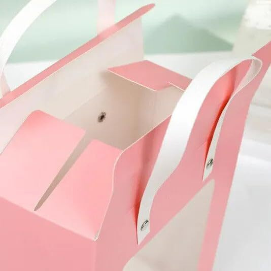 Cots And Cuddles 10Pc Transparent Gift Bag | Festive Goodie Bags | Carry Bags For Birthday, Wedding, Anniversary (White, Small)