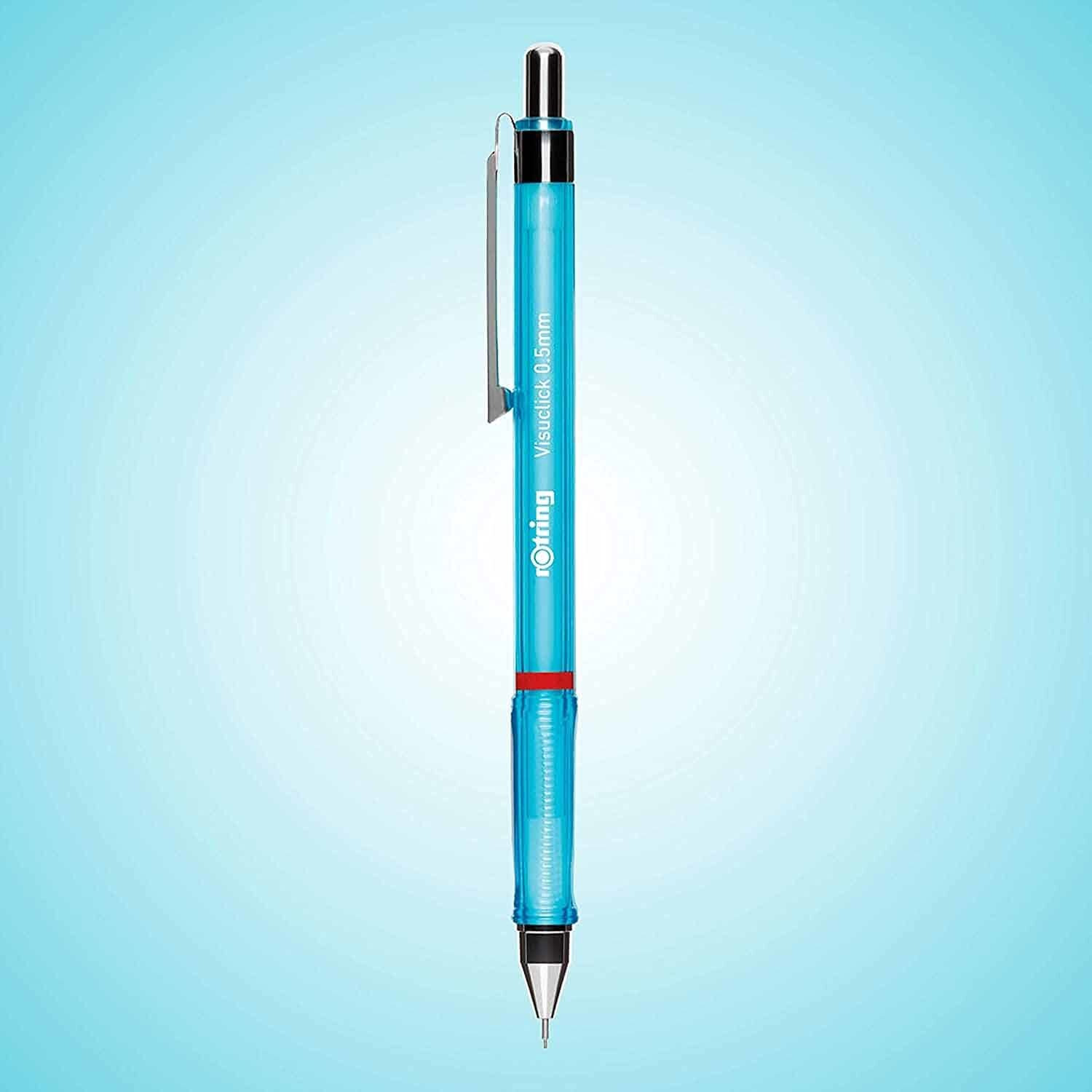 Rotring Visuclick 0.5Mm Mechanical Pencils, 2B Lead, Orange & Blue Barrel - Total 2 Pieces