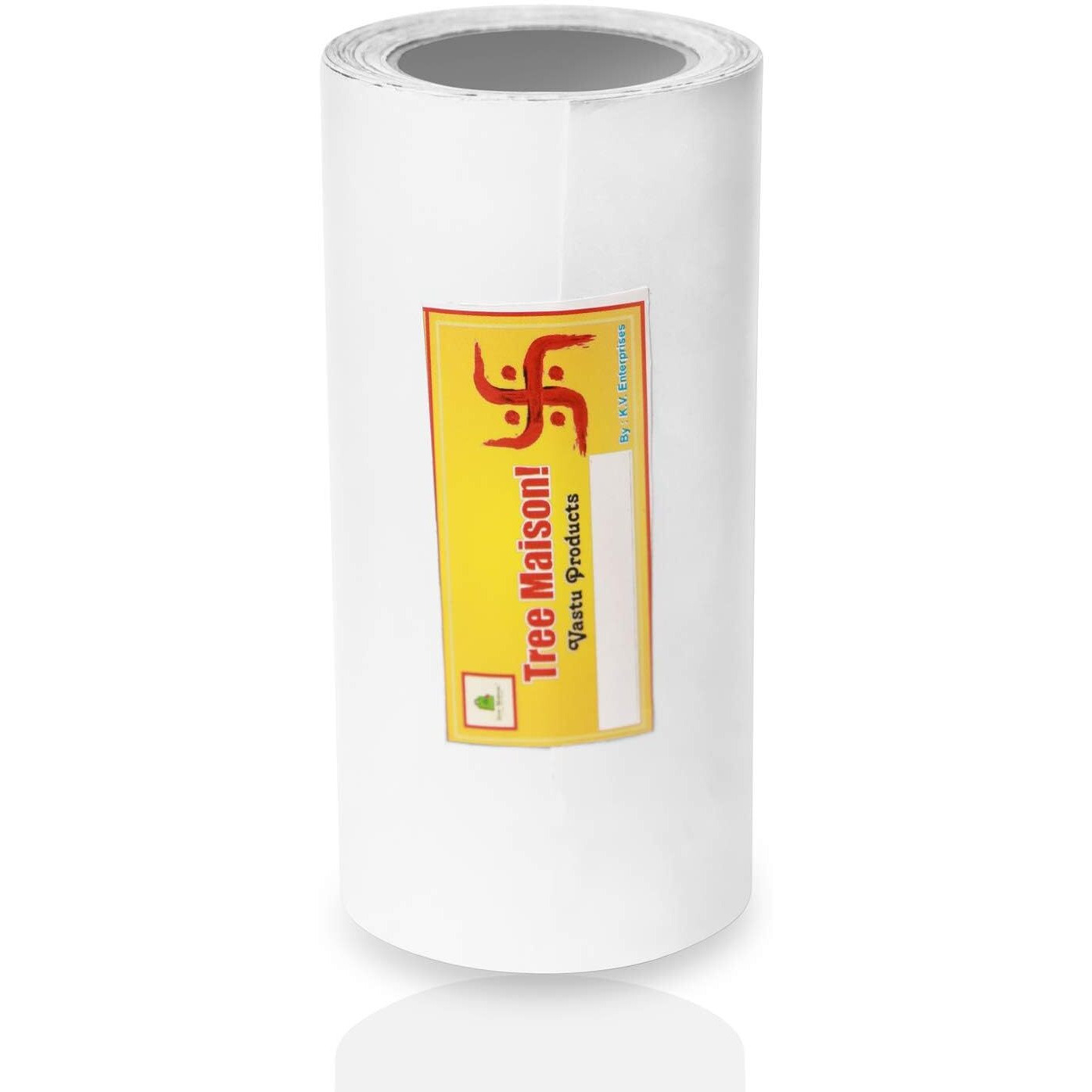 Treemaison Vastu Combo Of White-Red Color Tape | Size - 4 Inch | Length- 8 Feet (Approx) |Vastu Tape Remedy For Toilet | Main Door Entrance | Tape Remedy | (Pack Of 2)