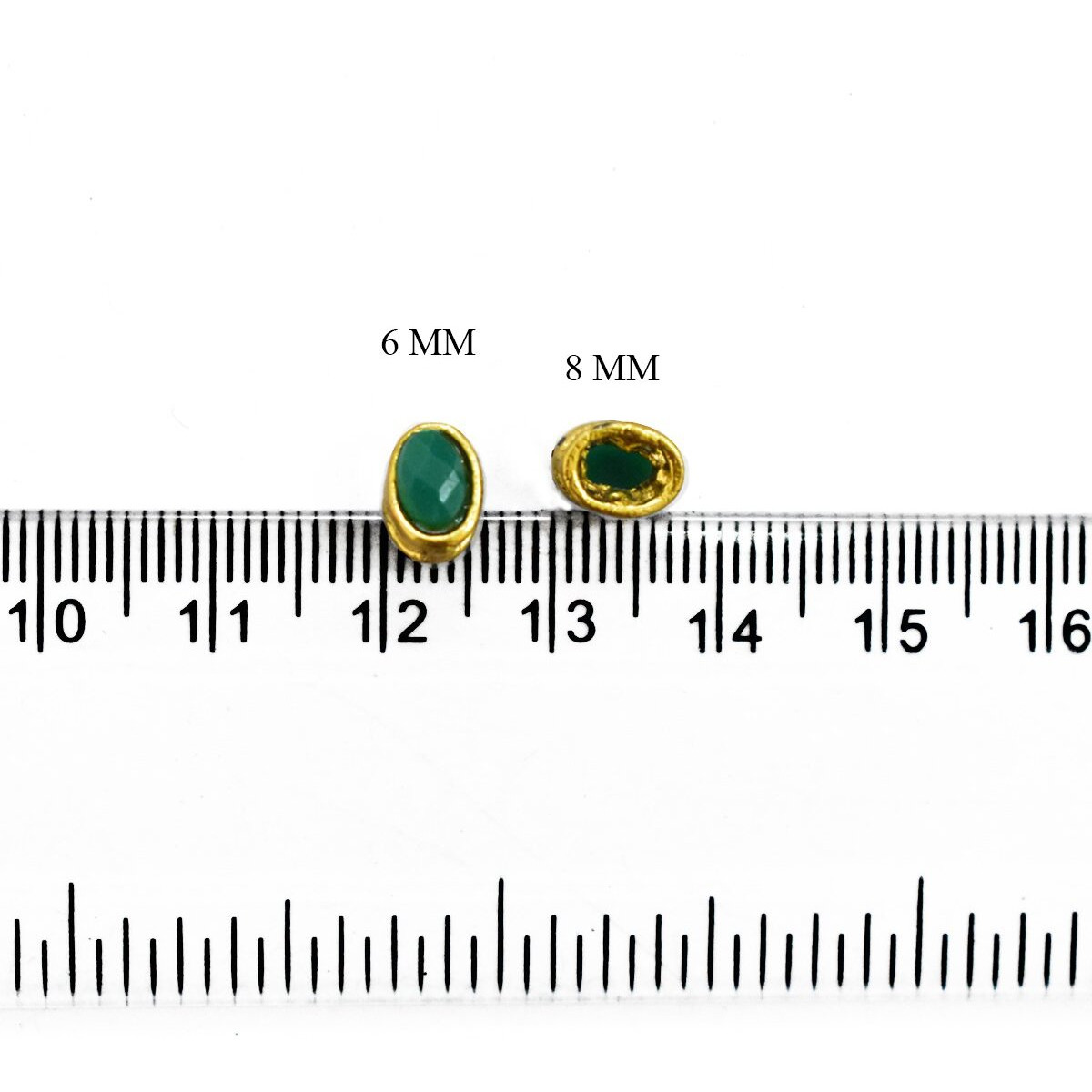 Embroiderymaterial Sew On Beads/Rhinestones/Kundan Stones Mirrors For Craft Work, Embroidery Work, Jewellery Work, Aari Work, Maggam Work Etc (Oval Shape, Dark Green Color, 6Mm, 100 Pieces)