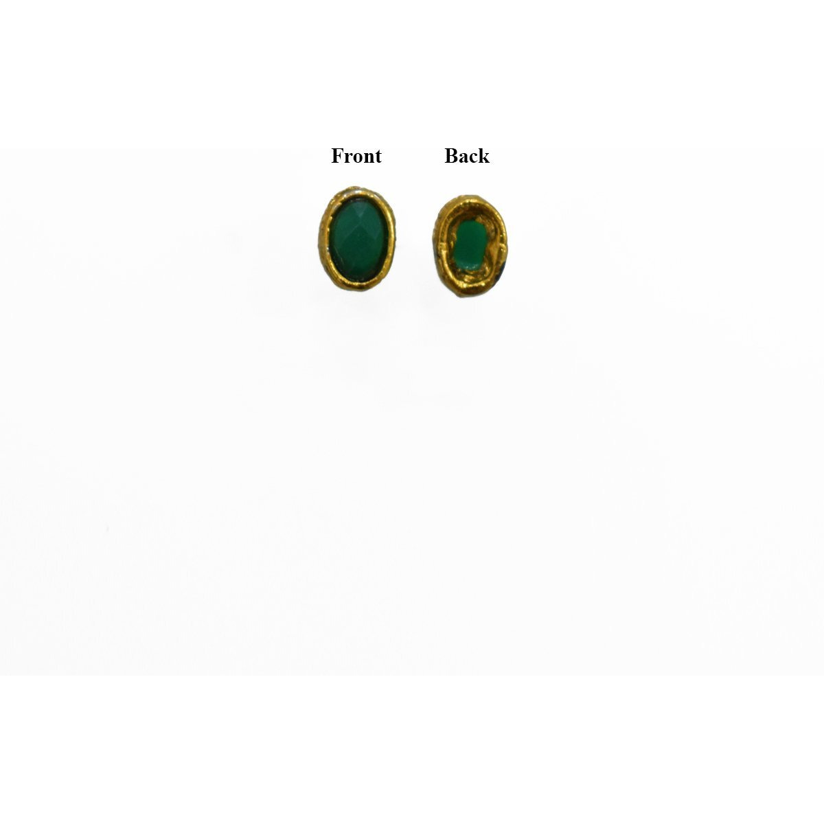 Embroiderymaterial Sew On Beads/Rhinestones/Kundan Stones Mirrors For Craft Work, Embroidery Work, Jewellery Work, Aari Work, Maggam Work Etc (Oval Shape, Dark Green Color, 6Mm, 100 Pieces)