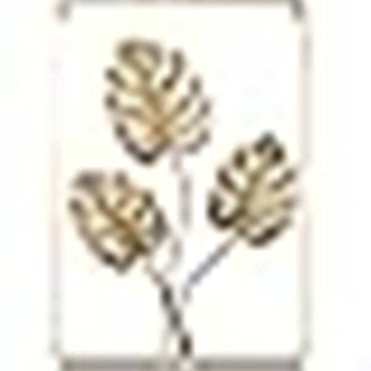 Homartel Gold Metal Wall Decor, 24" X 16" Golden Leaf Wall Hanging Decor With Frame, Gold Metal Wall Art For Living Room