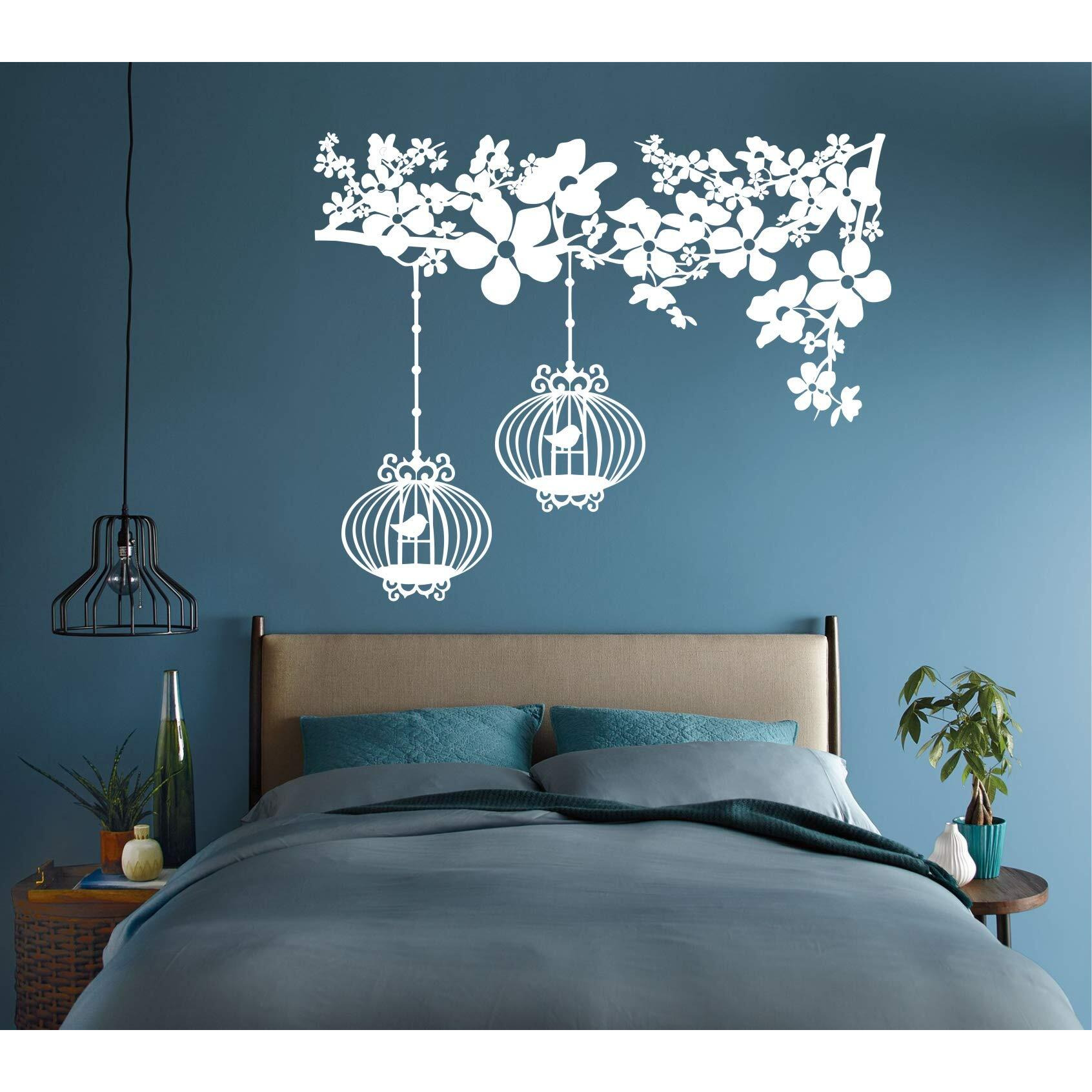 Sticker Yard Vinyl Flowers Wall Window Tiles Mirror Door Sticker, 76 X 58 Cm, White