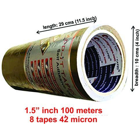Add-It Tapes 1.5 Inches 100 Meters Brown Set Of 8