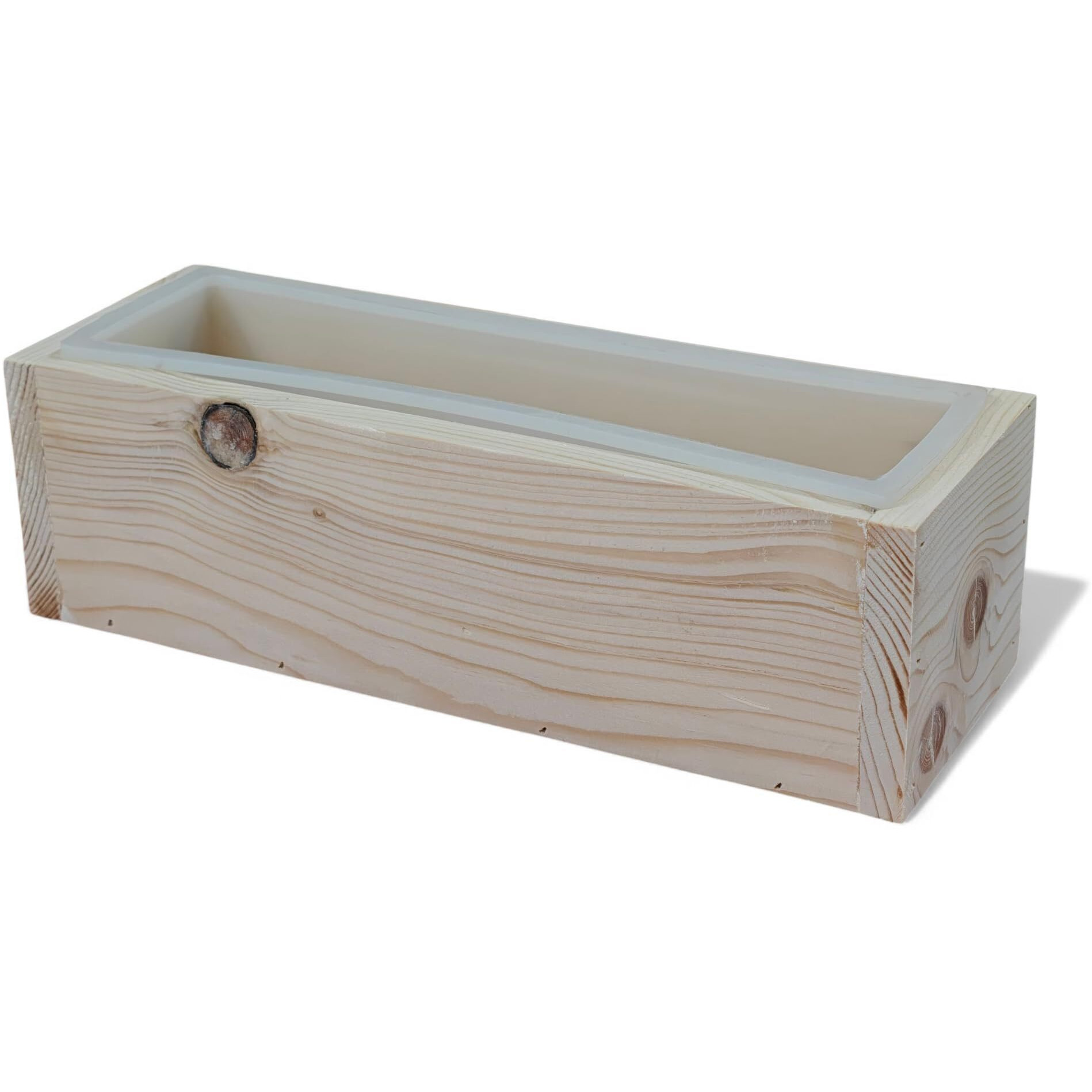 Flora Magic Silicone Soap Moulds | Loaf Soap Mould With Wooden Box | 1.5 Kg Rectangle Soap Making Moulds | Silicone Mold For Making Soap, Candles, Cakes And Bread