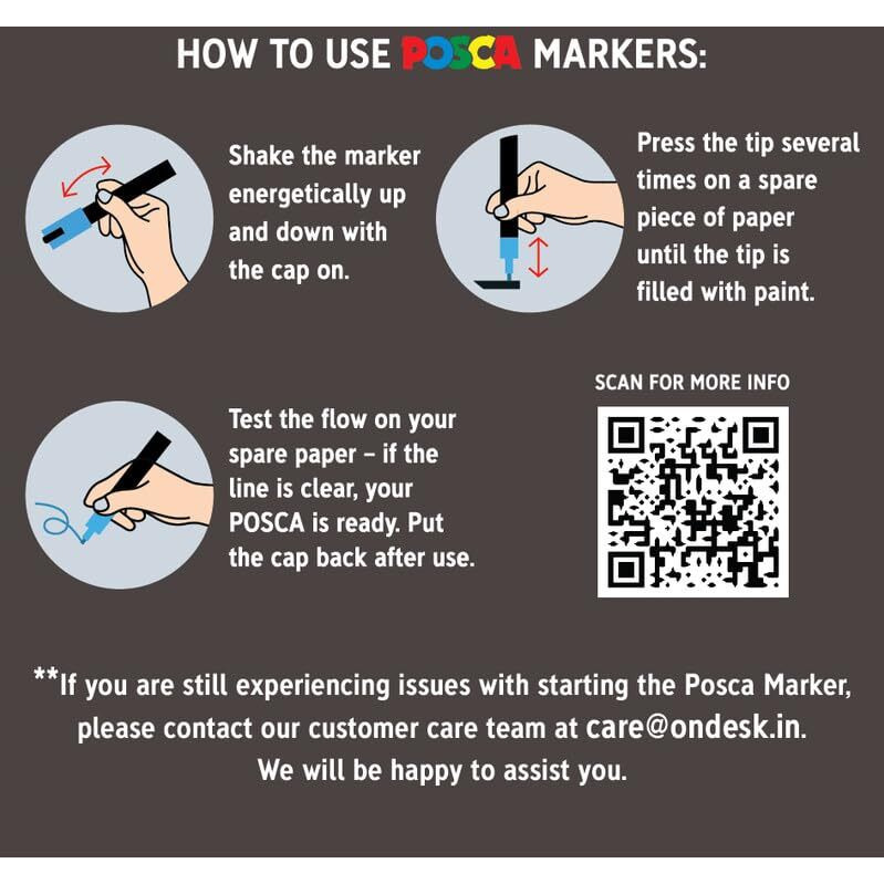 Posca 1Mr 0.7Mm Markers (8 Colors- 8 Pcs)