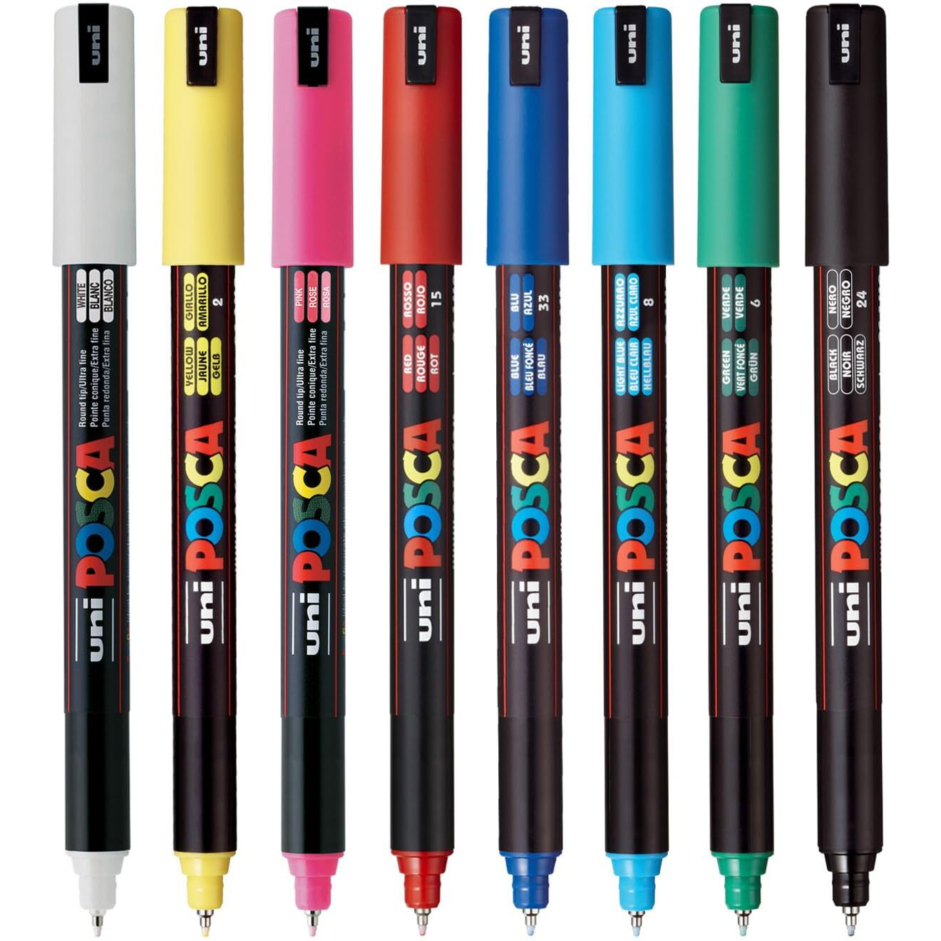 Posca 1Mr 0.7Mm Markers (8 Colors- 8 Pcs)