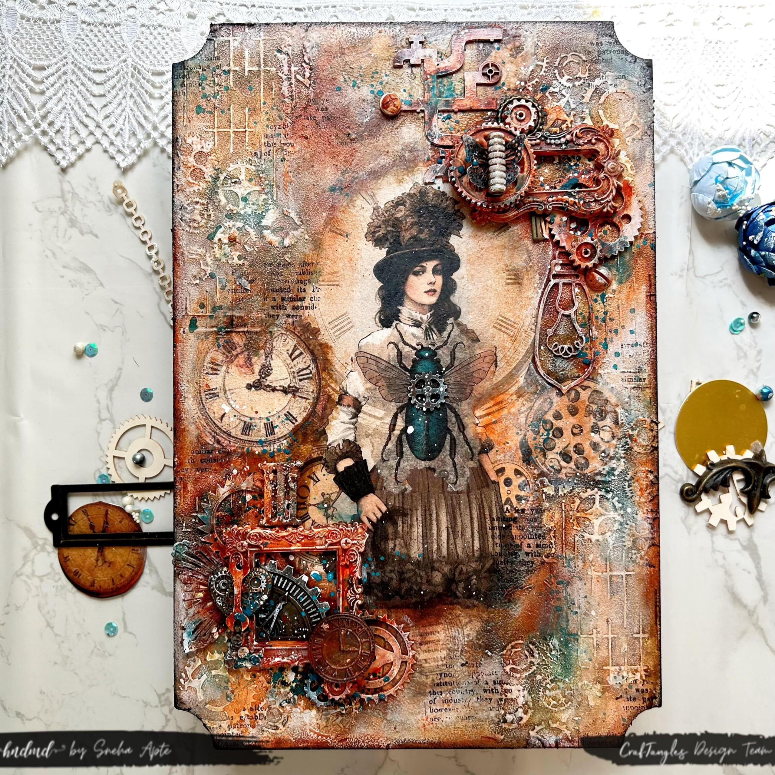 Craftangles Decoupage Napkin / Tissue / Collage Paper - Combo 17 (Pack Of 5)