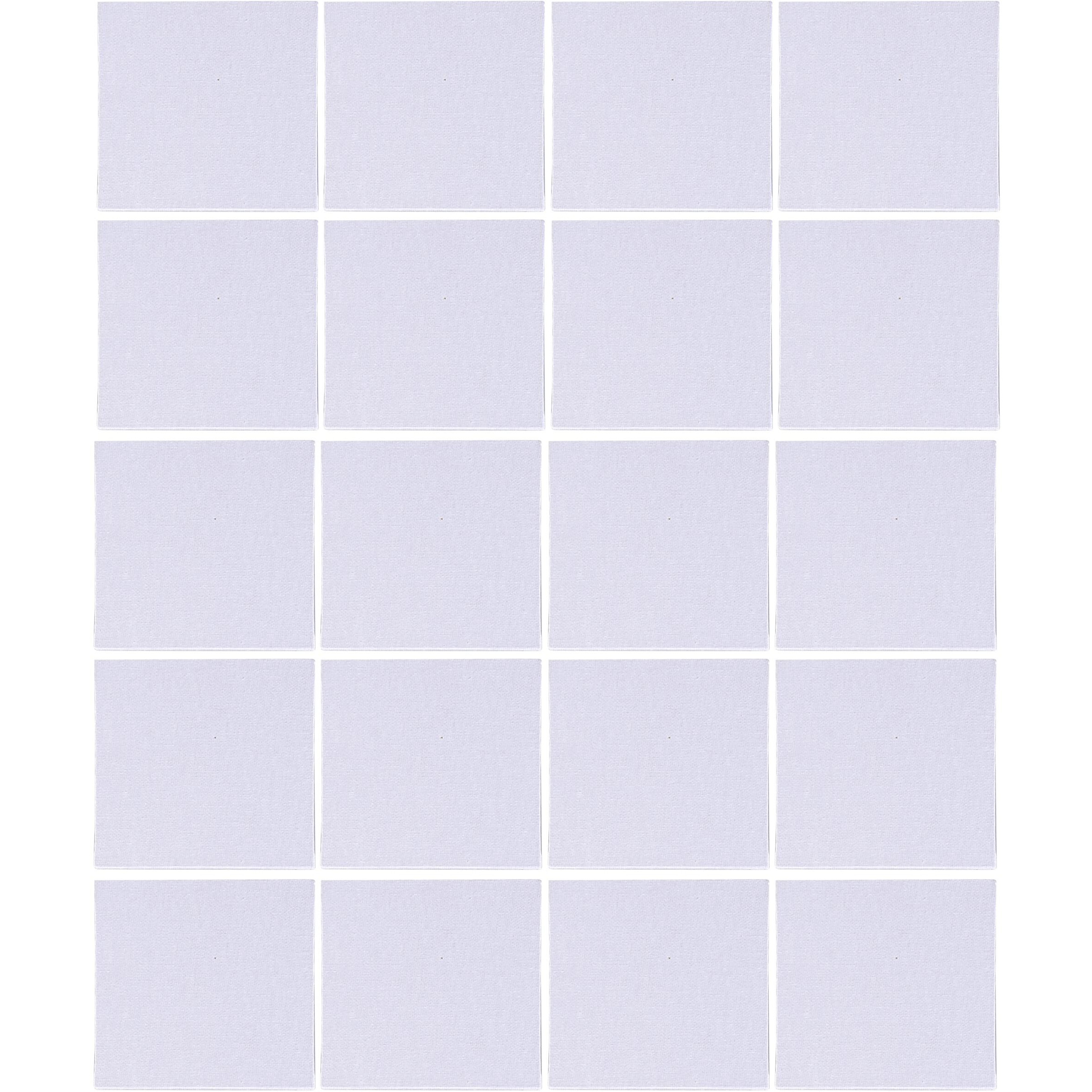 Amazon Brand  Umi Cotton Canvas Board Medium Grain 4 X 4 Inch With 4Mm Board Backing - Pack Of 20 - White