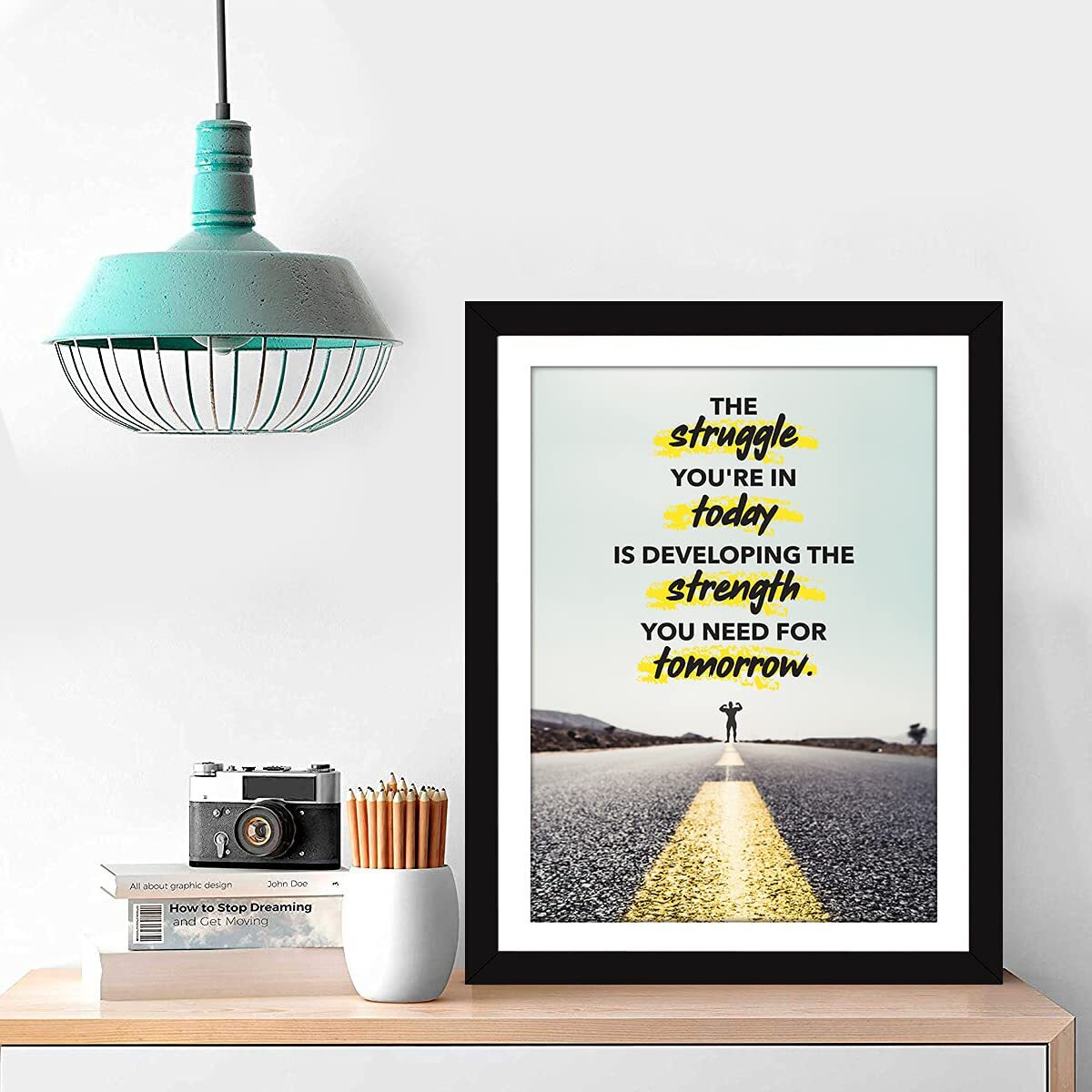 Chaka Chaundh Acrylic The Struggle Motivational Quotes Wall Frames Strength Motivational Quotes Wall Frames (136 X 106 Inches, Multicolor)