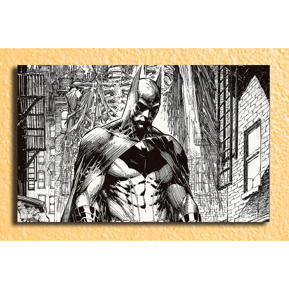 Pixelartz Wall Poster Batman Artwork Black & White Superhero Movie Posters Hd Quality For Home, Office, Restraunt, Kids Room, Wall, Door Decor Multicolor (358)