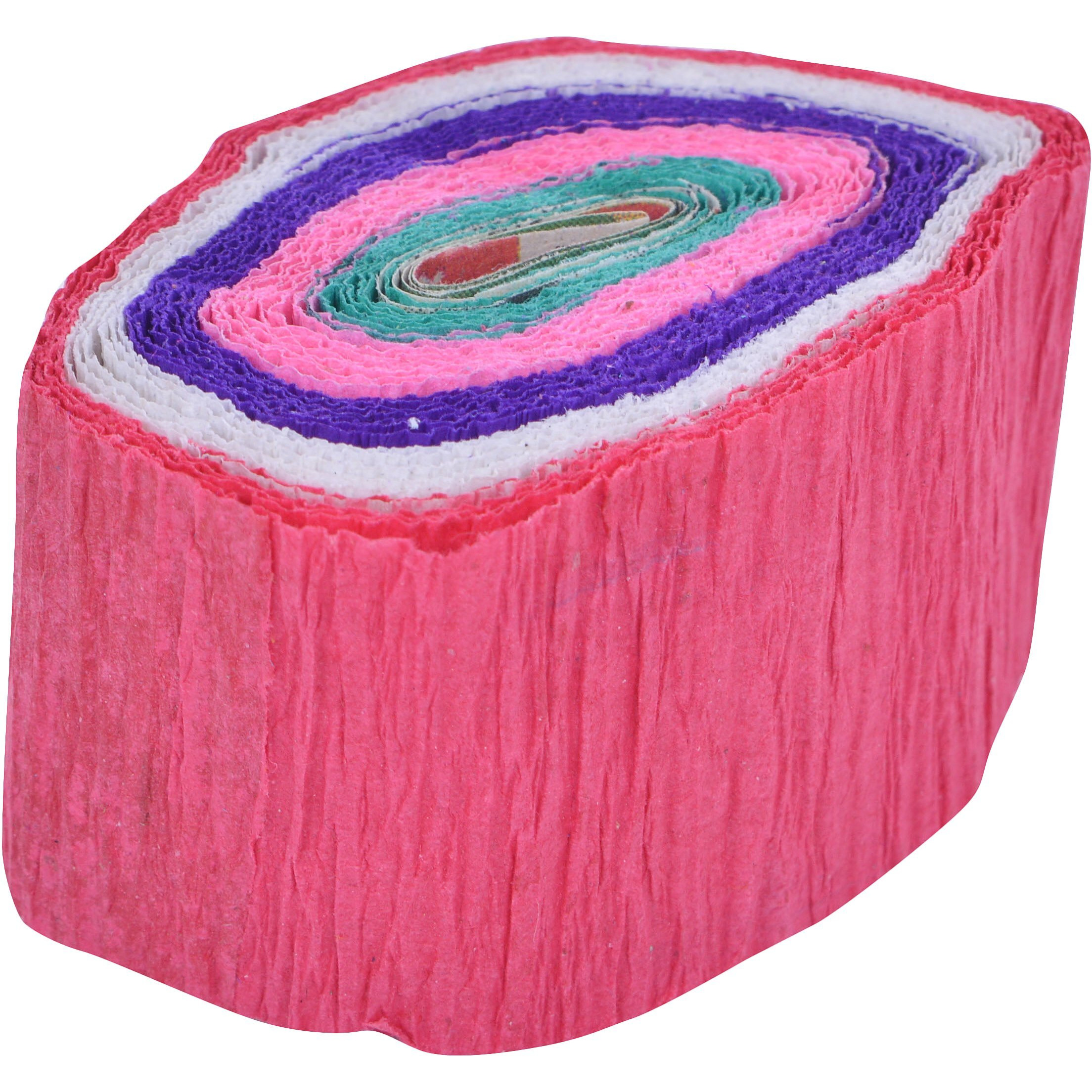 Decoration Craft Paper Decoration Ribbon Set (200 Cm X 3 Cm, Multicolour)- Pack Of 12